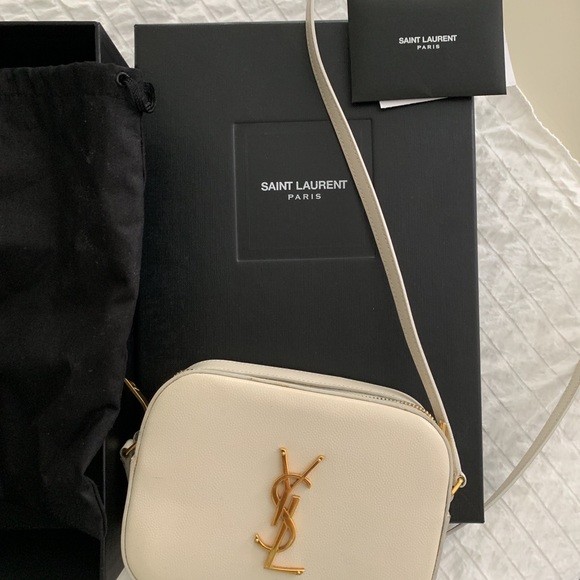 white ysl camera bag
